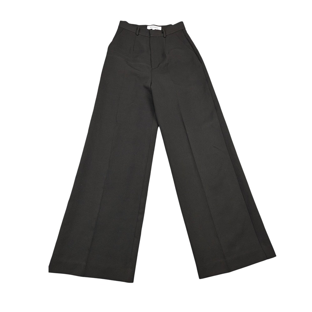 Elliatt Pants Womens‎ Small Black Crepe Wide Leg Pleated Dress Work Career